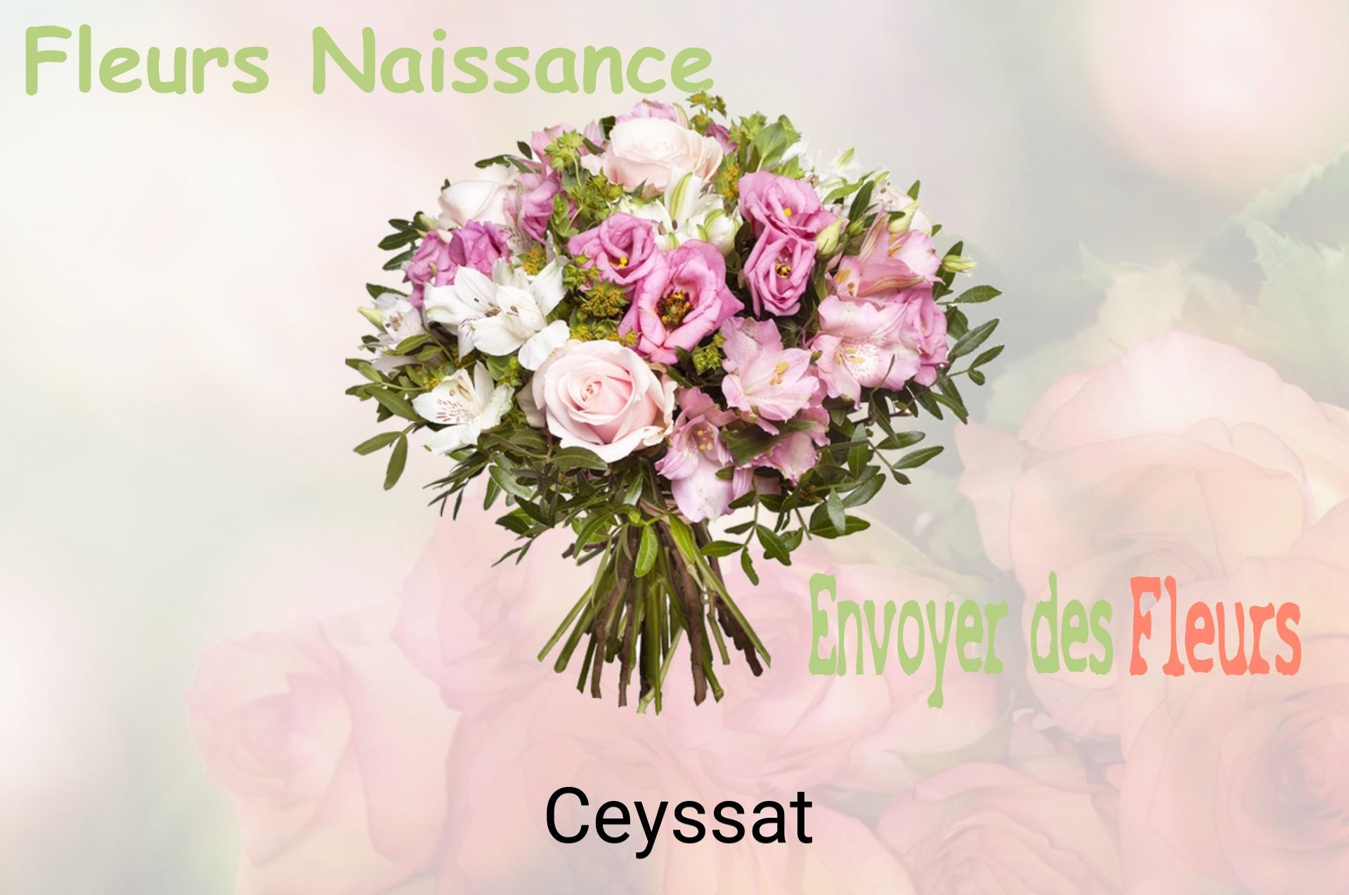 Bouquet de fleurs de naissance livré à Ceyssat