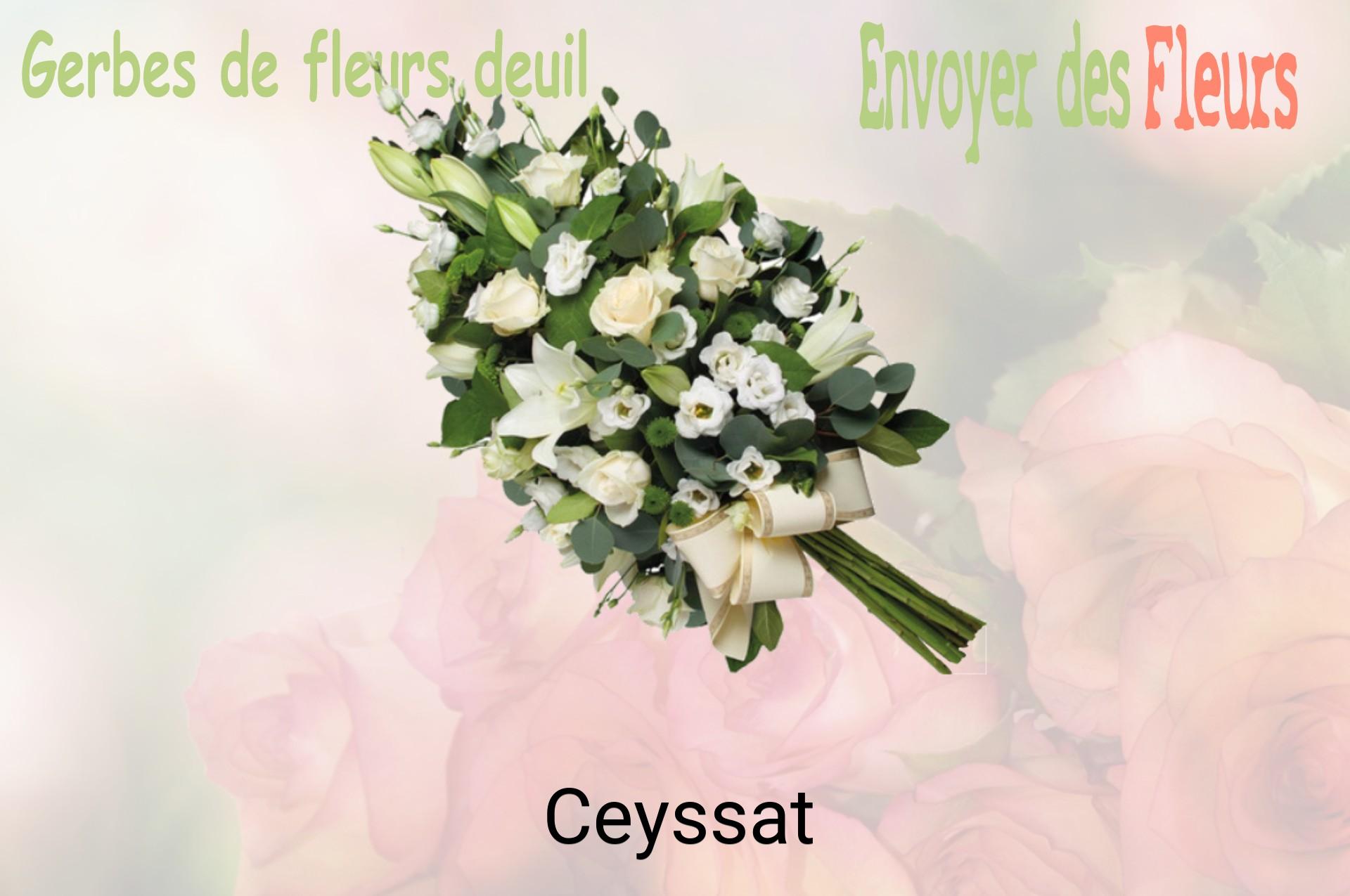 Gerbe de fleurs de deuil livrée à Ceyssat